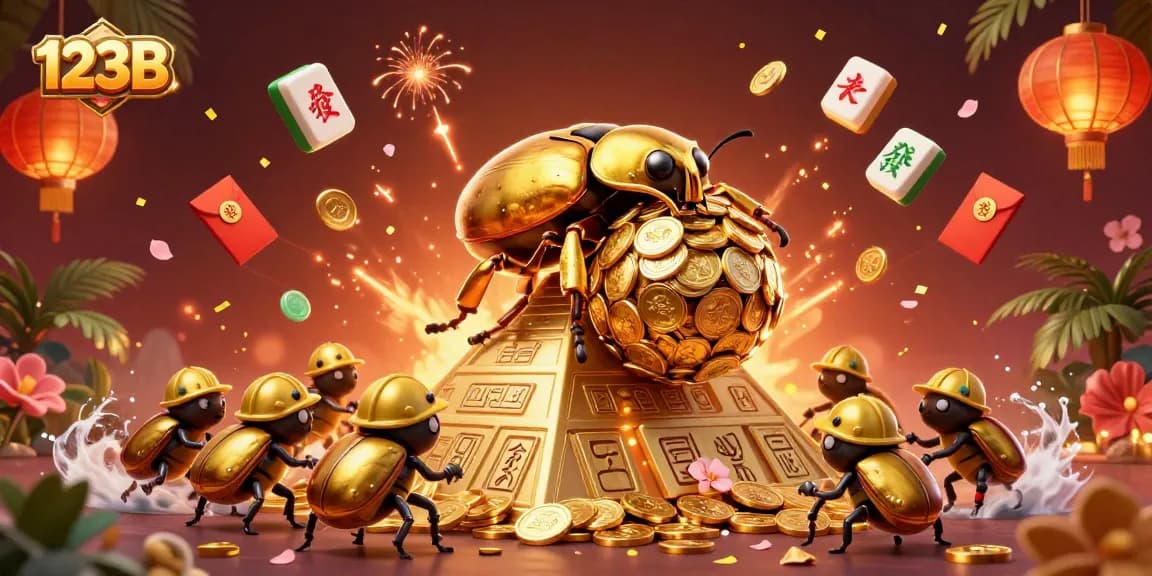 Engage in thrilling action with 123B, featuring golden beetles amid a treasure-filled pyramid.