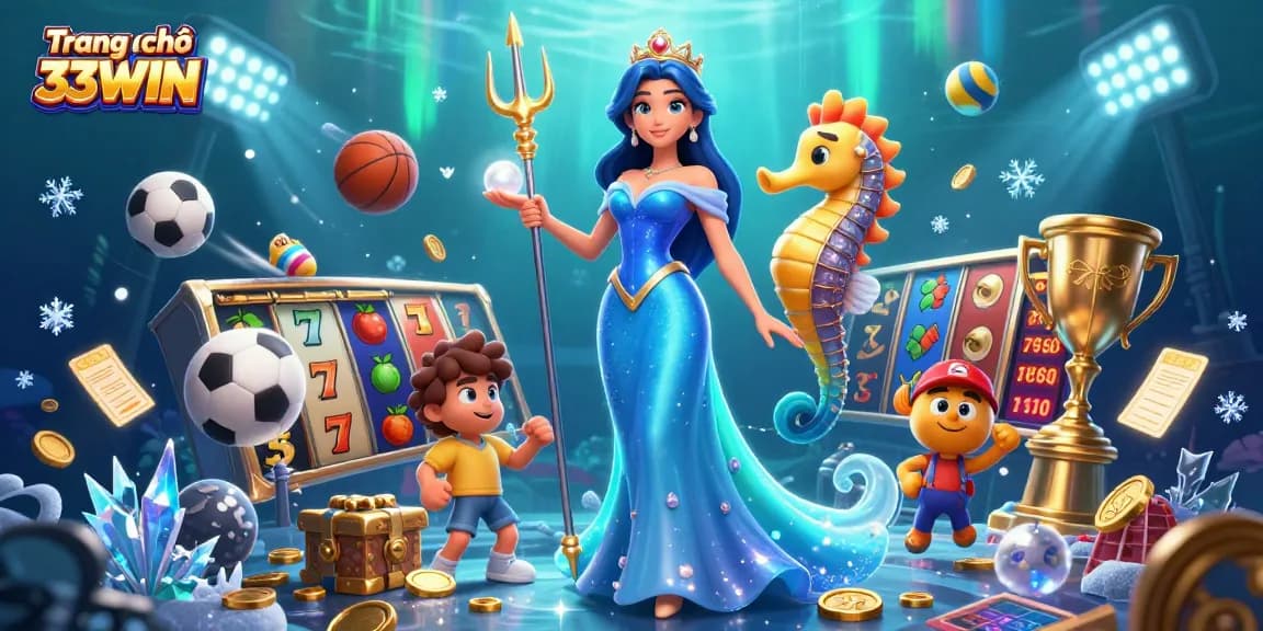 Experience thrilling jackpot wins at Trang chủ 33WIN with vibrant underwater casino scene.