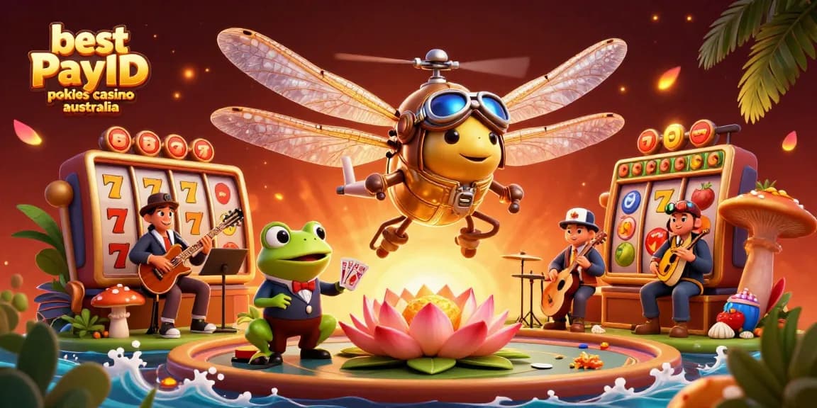 Play exciting games at the best PayID pokies casino Australia with vibrant cartoon characters.