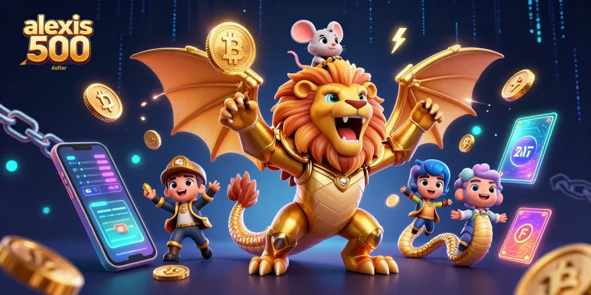 Engage with alexis 500 daftar for thrilling slot games and vibrant crypto elements in an epic casino scene.