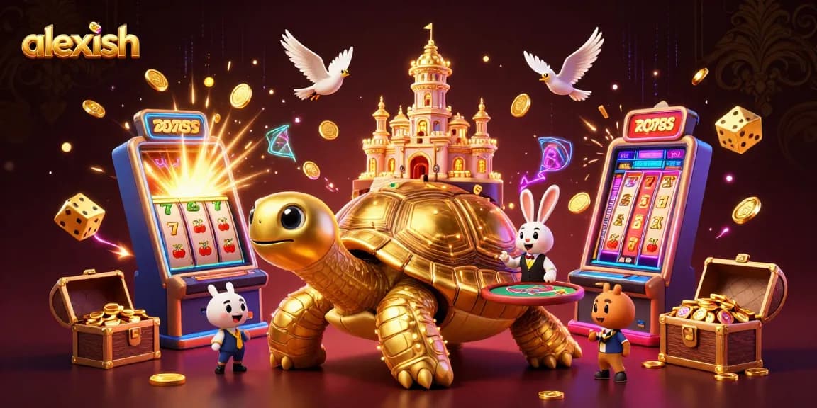 Spin the slots with alexish as golden tortoise, rabbit dealer, and coins burst into action.