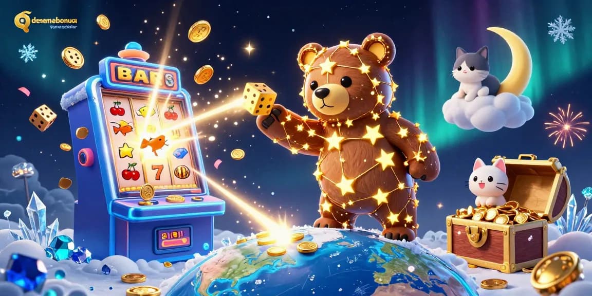 Engage with denemebonusuverensiteler by winning coins from a jackpot-themed 3D casino illustration.