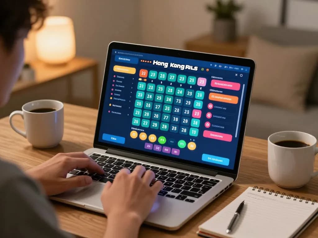 Experience the thrill of Hongkong Pools gaming on your laptop in a cozy home office setting