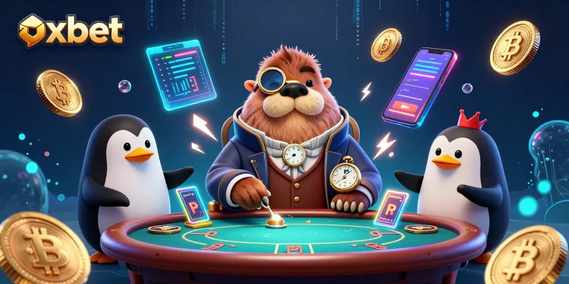 Play poker with a jolly walrus at oxbet's underwater casino adventure, featuring dynamic crypto elements.