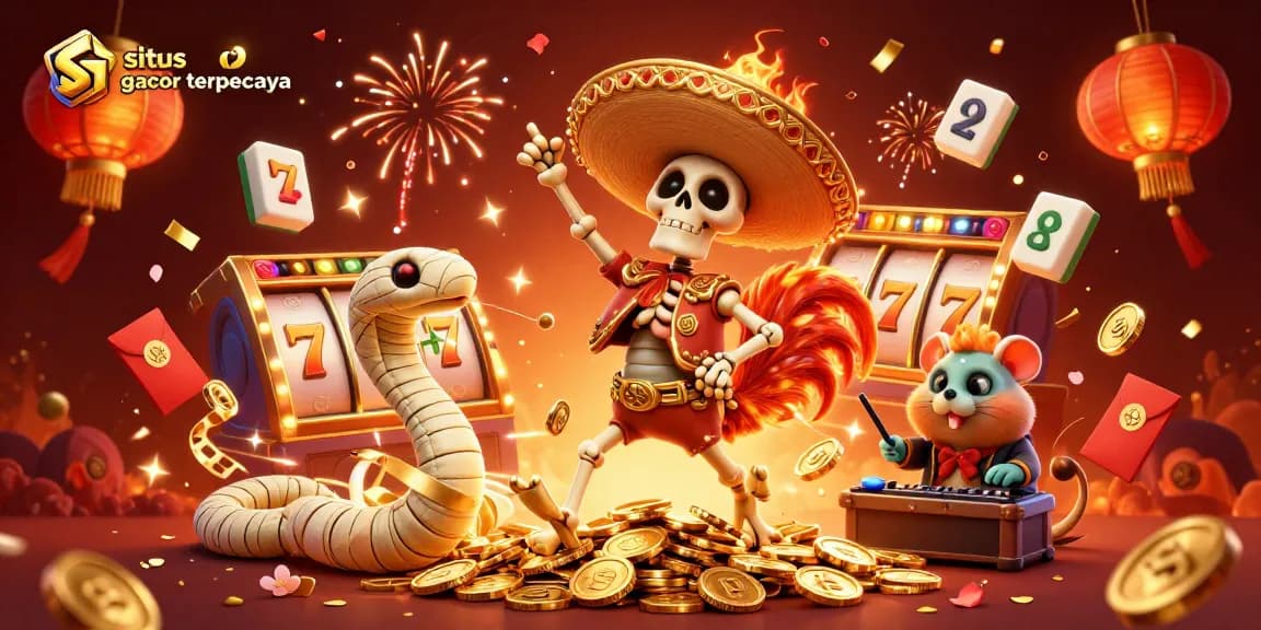 Experience the excitement of situs slot gacor terpercaya with vibrant 3D characters celebrating big wins!