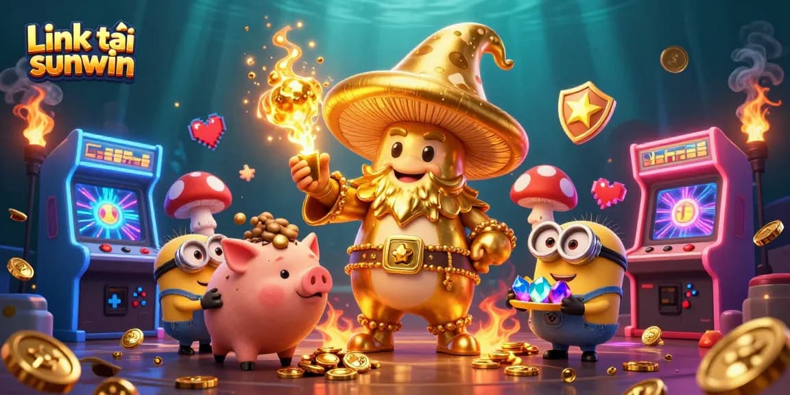 Experience the magic of winning with Link tải sunwin in this vibrant casino illustration.