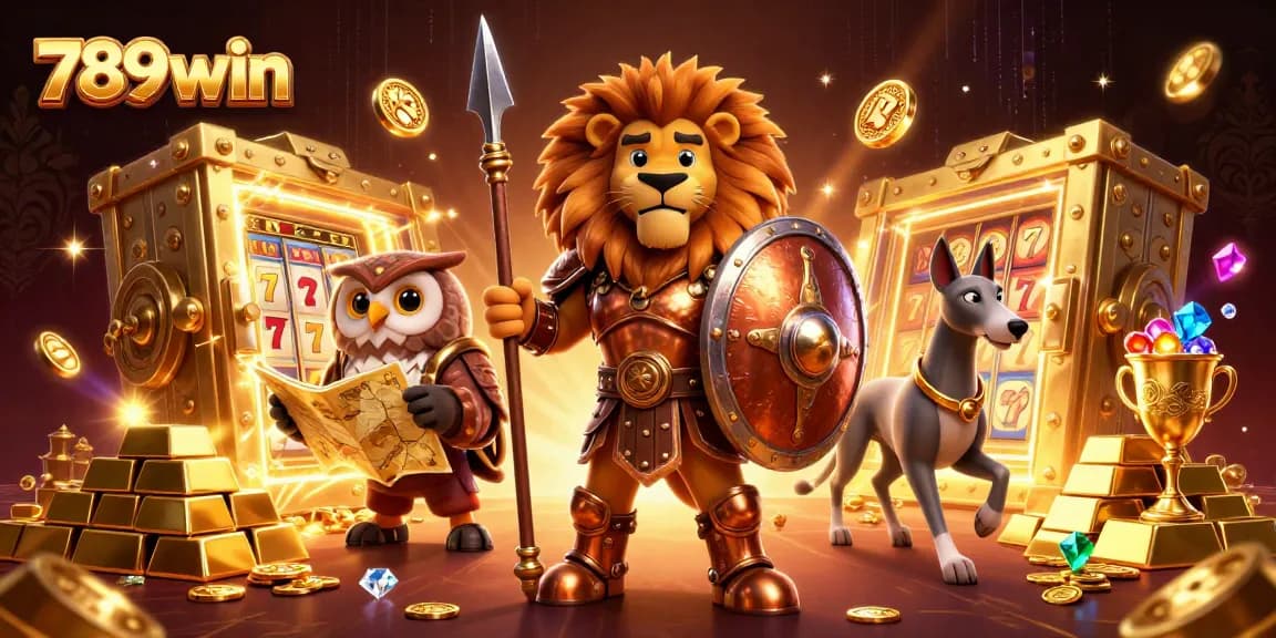 Engage with 789win's thrilling slots and jackpots in this dynamic 3D casino illustration.