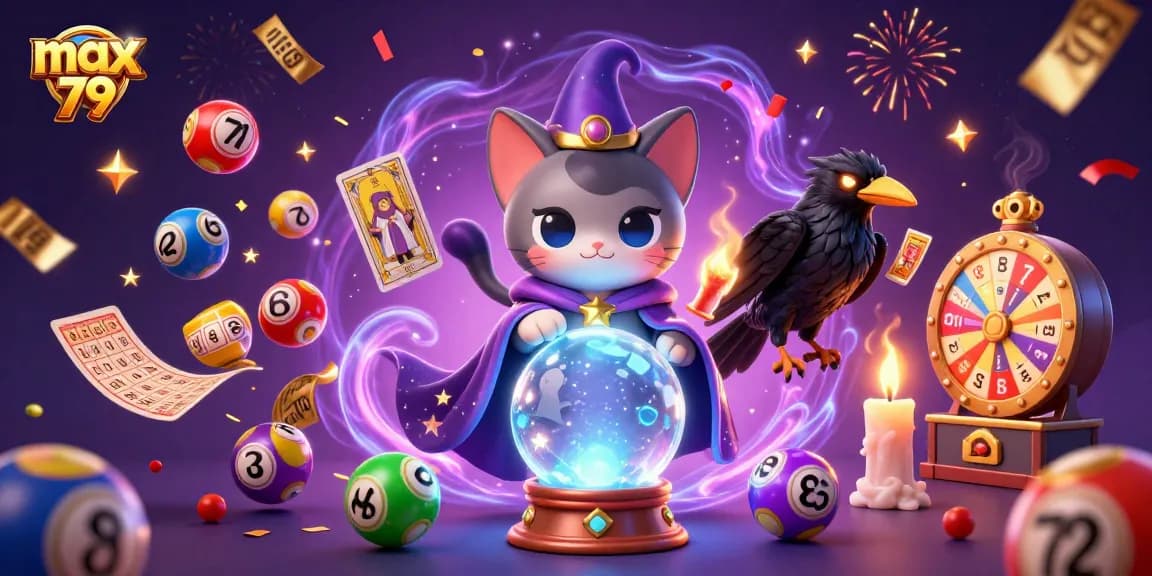 Engage with max 79's vibrant lottery scene featuring mystic characters and dynamic game elements.