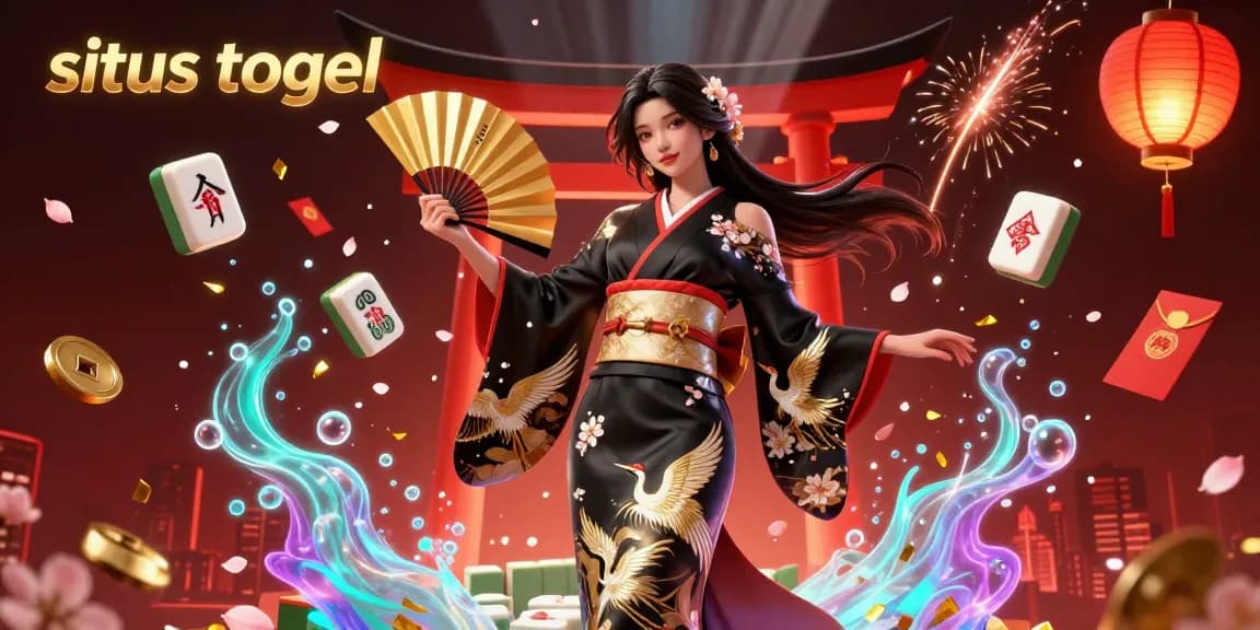 Experience exciting situs togel action with vibrant 3D illustration and dynamic elements.