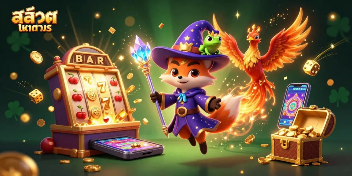 Menangkan jackpot dalam permainan Slot Demo dengan penyihir, phoenix, dan simbol keberuntungan di dunia kasino.