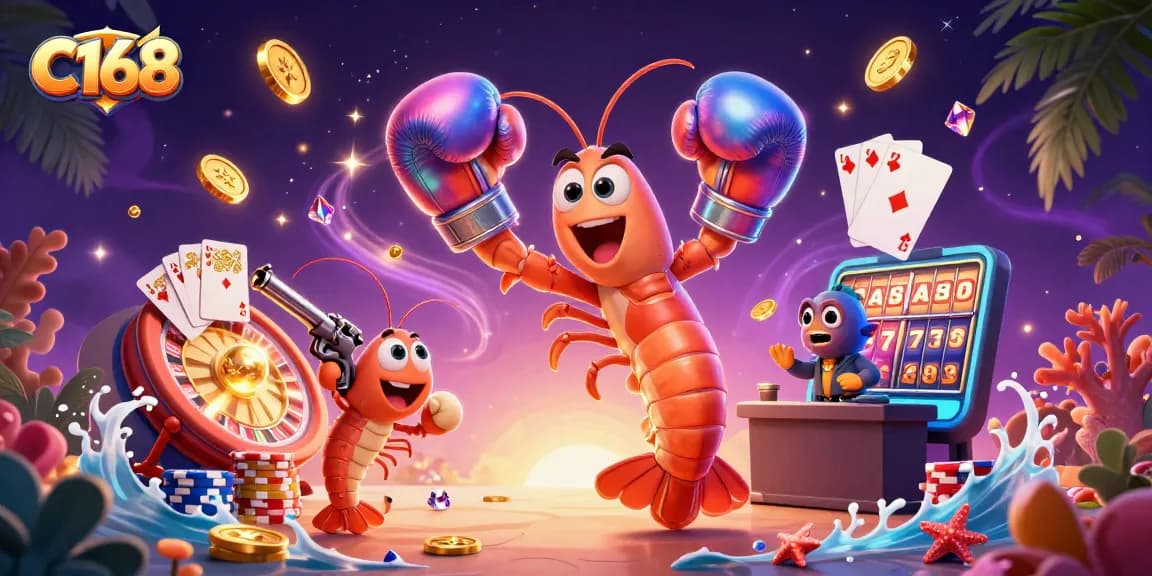 C168 offers thrilling casino excitement with colorful characters and dynamic gaming elements.