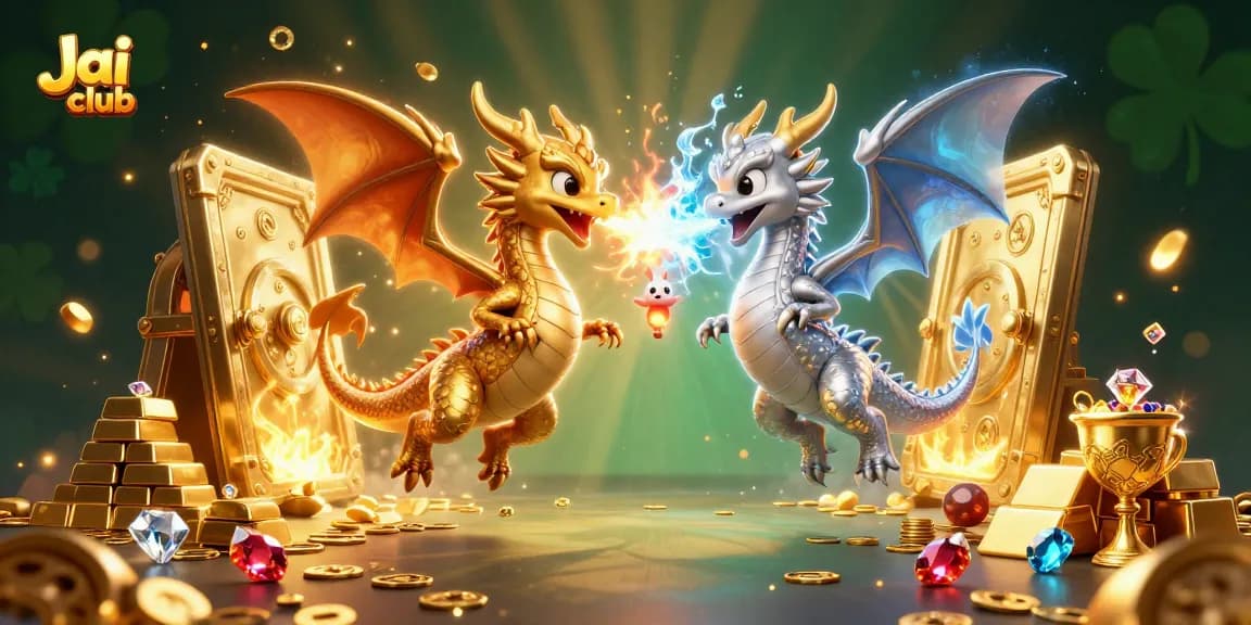Experience thrilling gameplay at Jai club with twin dragons, treasure vaults, and dazzling gems.