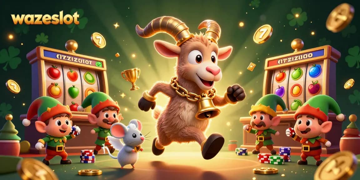 Experience thrilling gameplay at wazeslot with festive characters stealing chips in a dynamic casino.
