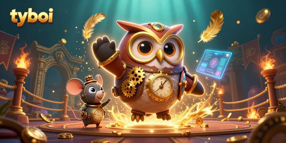 Experience gaming at tyboi with a dynamic casino adventure featuring steampunk elements and vibrant visuals.