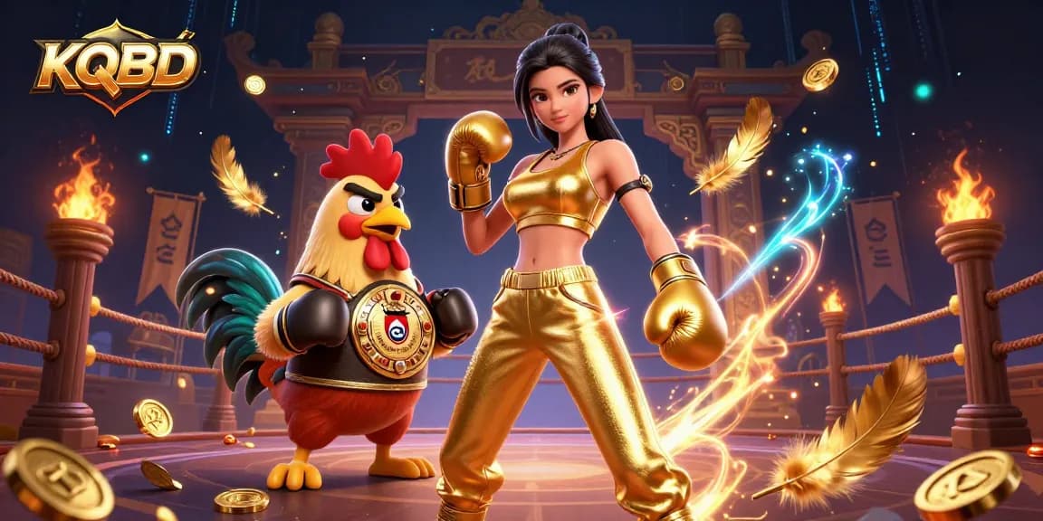 Engage with KQBD through high-energy sports betting illustration featuring dynamic characters.