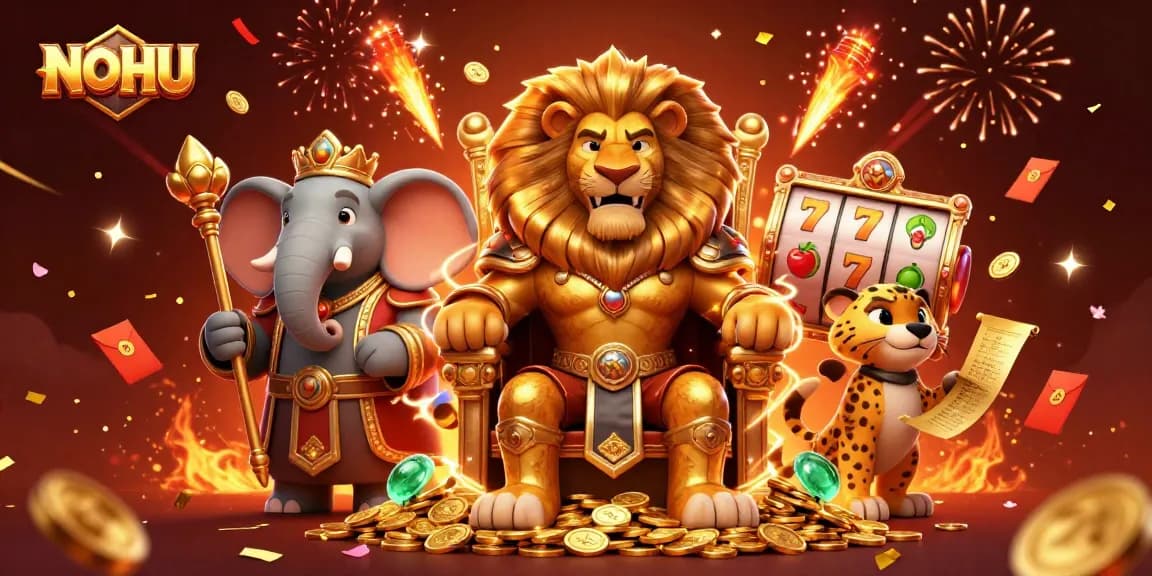 Experience thrilling gameplay with NOHU's vibrant slot machines and dynamic characters.