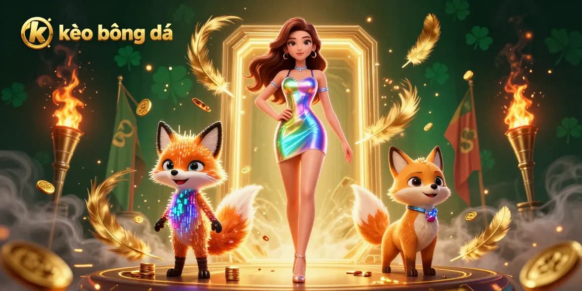 Place bets and analyze kèo bóng đá in this vibrant sports betting scene with dynamic characters.