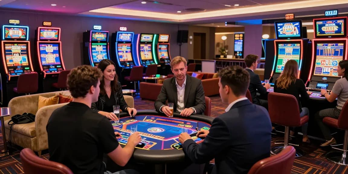 Players enjoying engaging games in a vibrant casino non aams sicuri environment with bright lights and modern decor.