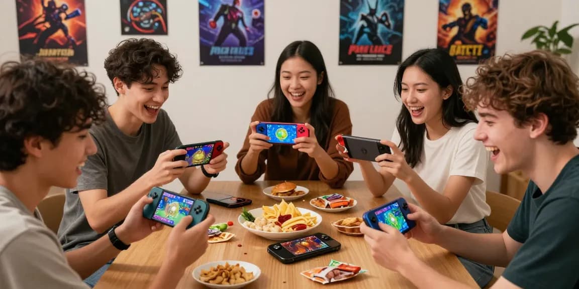 Friends enjoying the 3 Patti Blue game on smartphones, showcasing vibrant graphics and lively atmosphere, highlighting community gaming experience.