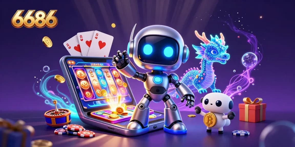 Experience thrilling gambling with 6686, as you engage with vibrant slot games and 3D characters.