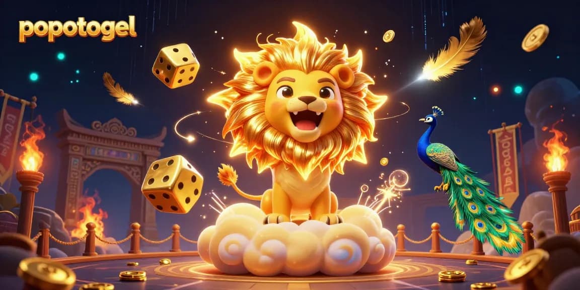 Engage with popotogel in a vibrant 3D scene featuring dynamic characters and casino elements.