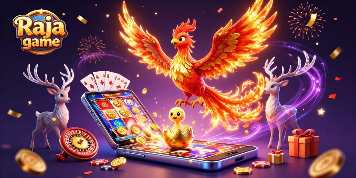 Experience thrilling gameplay with Raja game as a phoenix rises, capturing the ultimate casino excitement.
