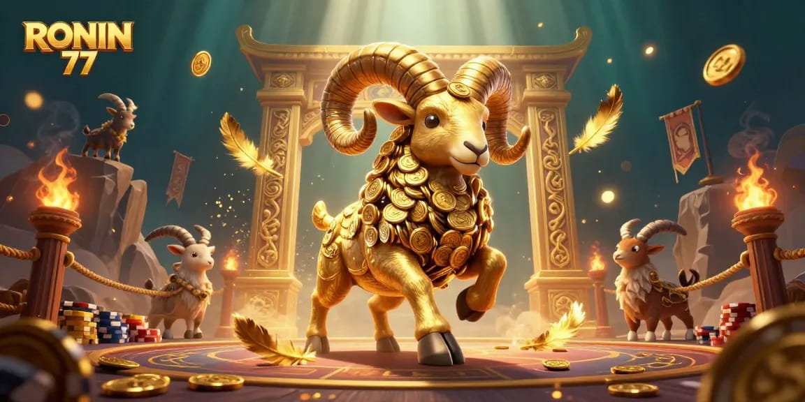 Experience the thrill of RONIN 77 where golden ram battles ignite excitement in the online gaming arena.