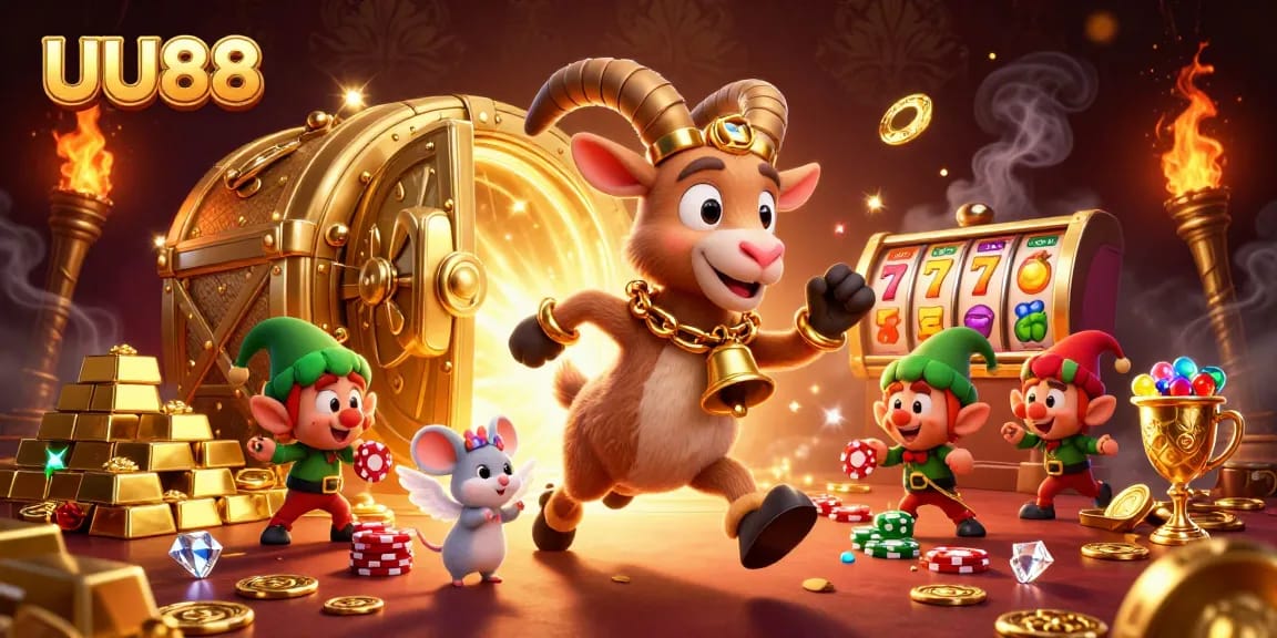 Experience the excitement of UU88 as characters come alive in a dynamic casino scene.