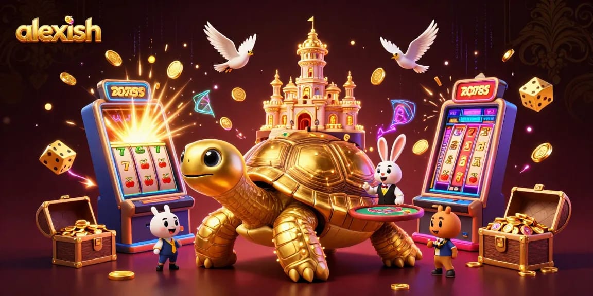 Spin the slots with alexish as golden tortoise, rabbit dealer, and coins burst into action.