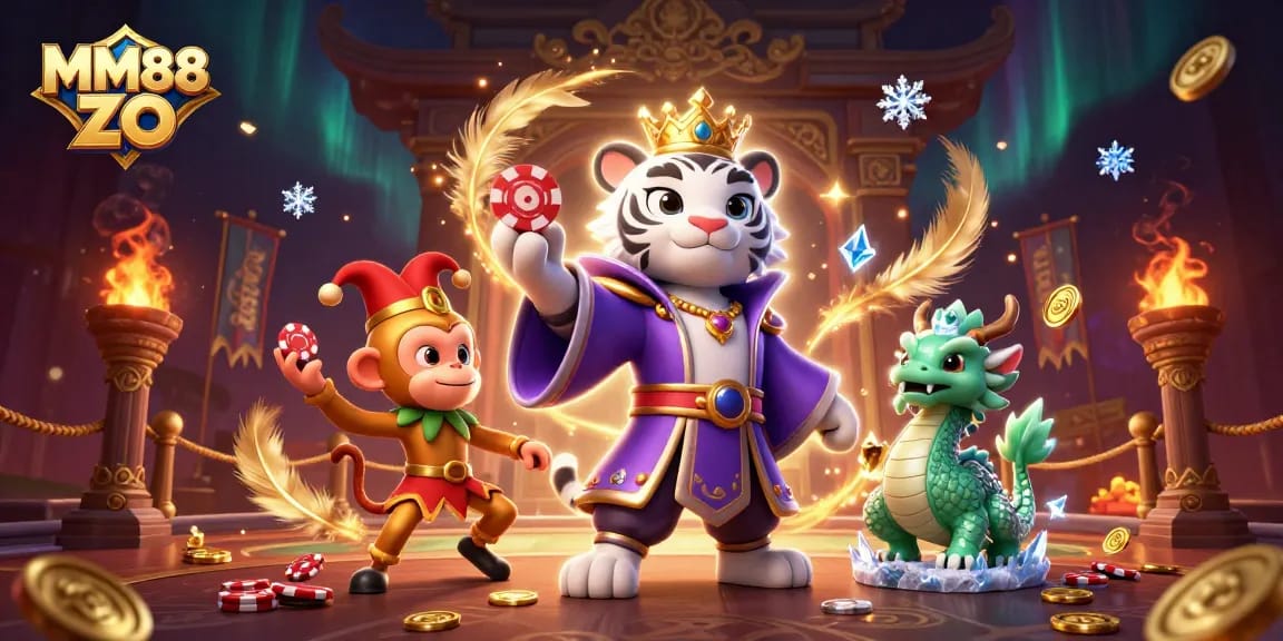 Engage in exciting gameplay at MM88 ZO with vibrant characters and casino elements