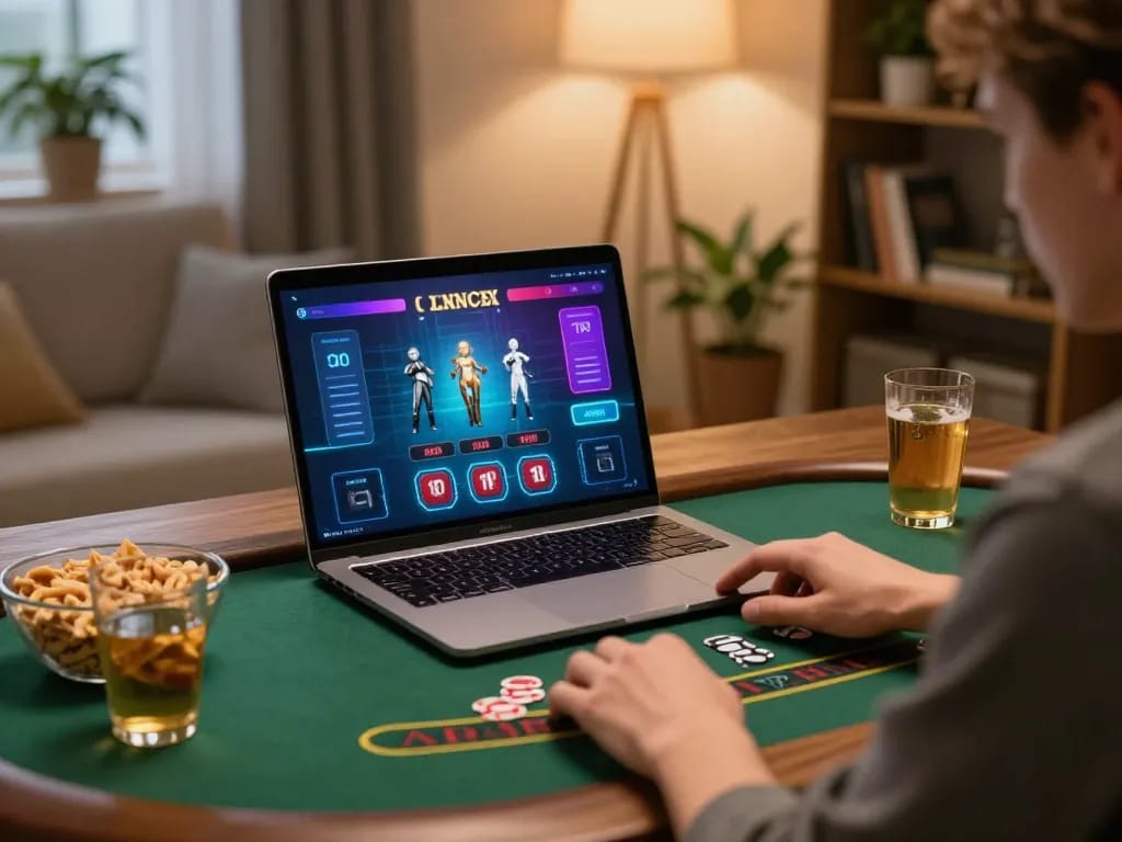Experience strategic online gambling with nego77 daftar during a cozy home game session.