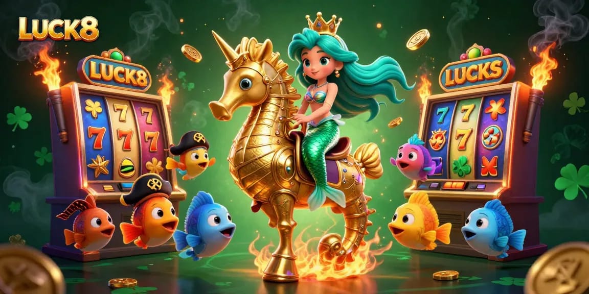 Experience the excitement of LUCK8 with vibrant slots and a magical mermaid adventure.