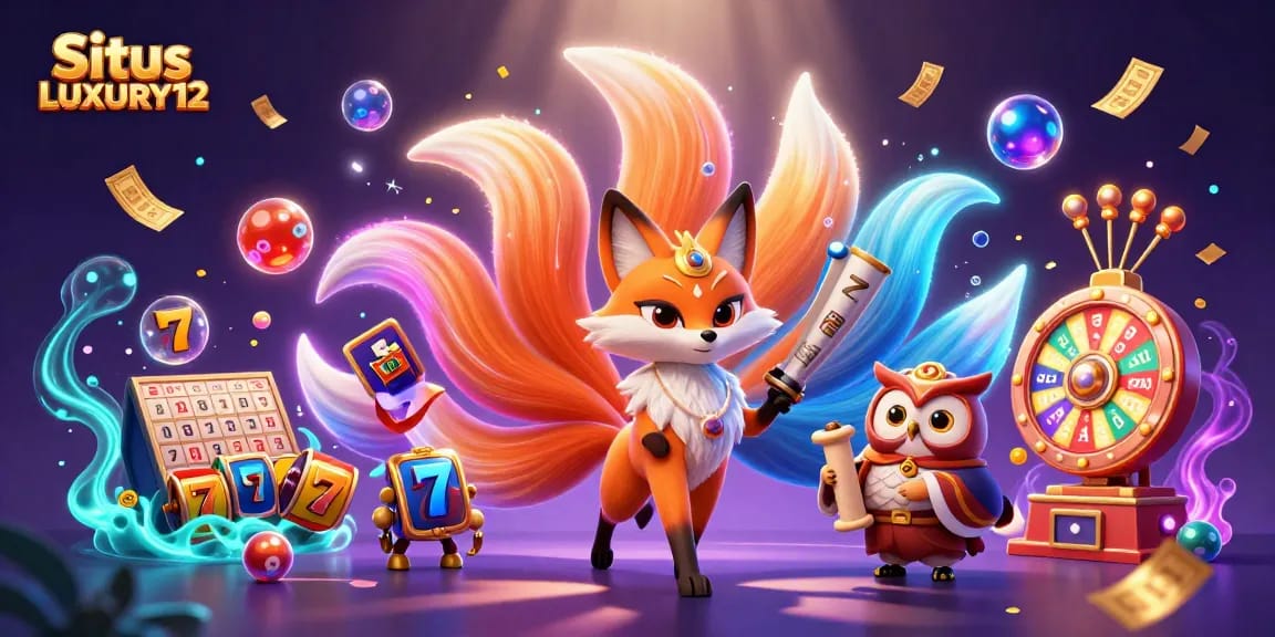 Experience the thrill of winning at Situs LUXURY12 with vibrant slot action and magical game elements.