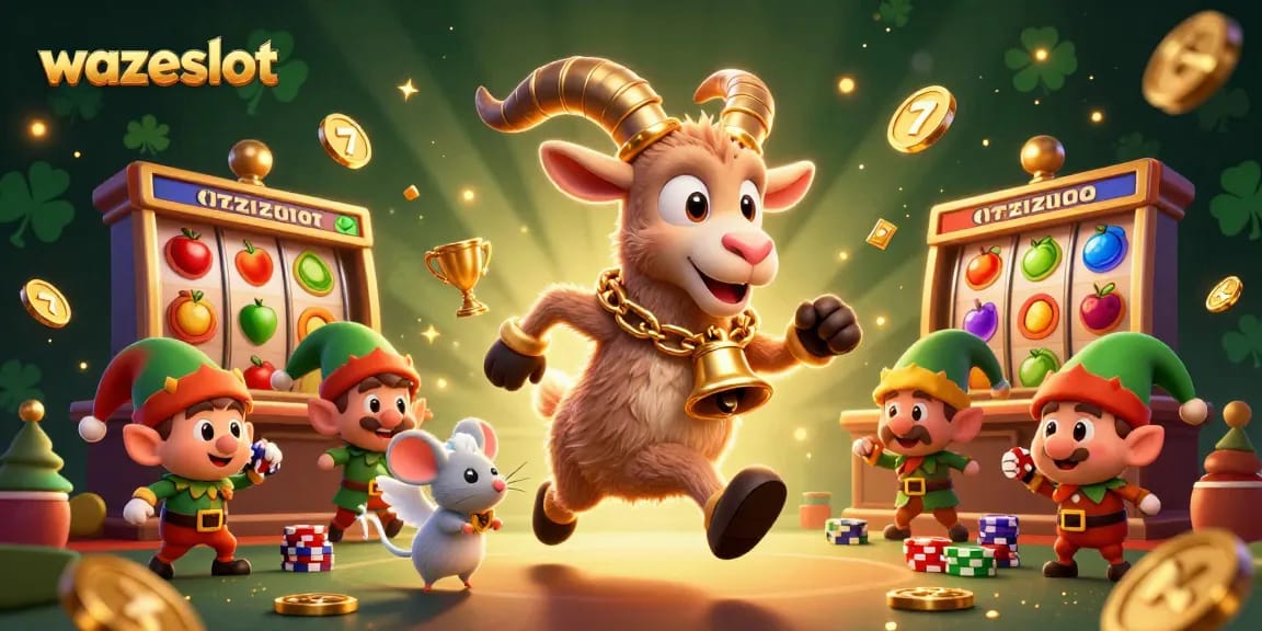 Experience thrilling gameplay at wazeslot with festive characters stealing chips in a dynamic casino.