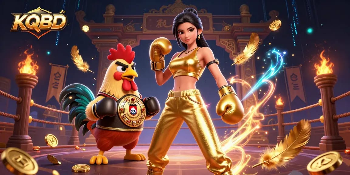Engage with KQBD through high-energy sports betting illustration featuring dynamic characters.