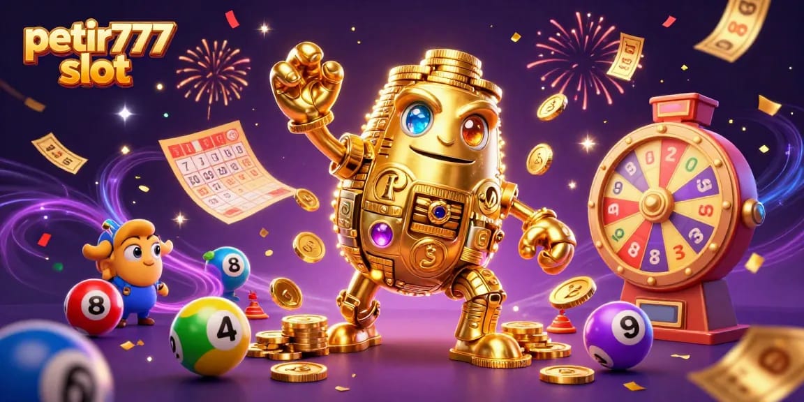 Experience winning excitement with petir777 slot amidst vibrant casino elements and dynamic energy