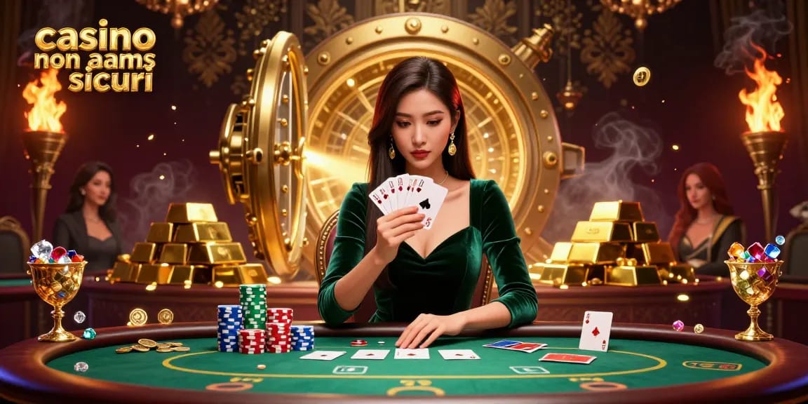 Partecipa a un'esperienza di gioco emozionante nei casino non aams sicuri tra splendidi effetti visivi e azione strategica di poker.