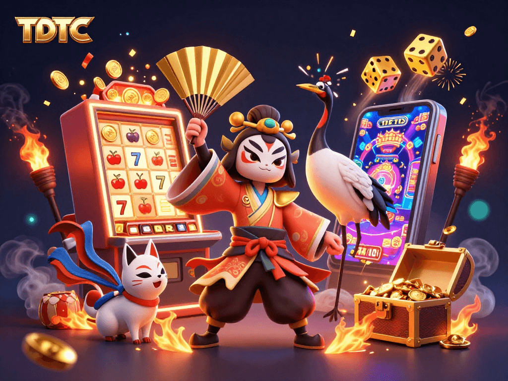 Engage in exciting TDTC casino gameplay with captivating 3D characters unlocking jackpots.