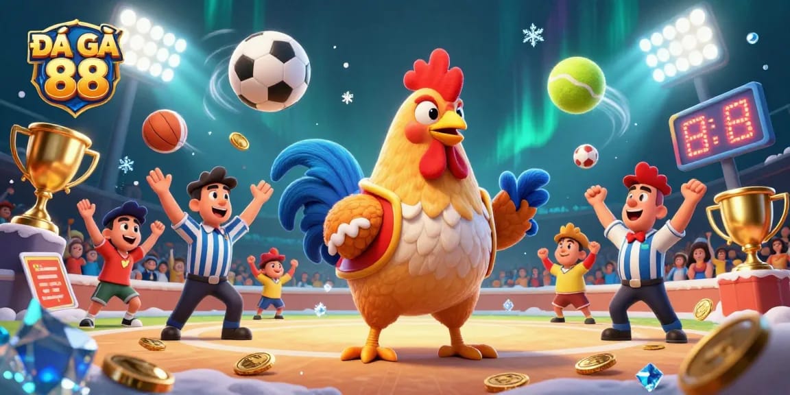 Experience thrilling ĐÁ GÀ 88 live matches with dynamic action and rich visual elements in the vibrant arena scene.