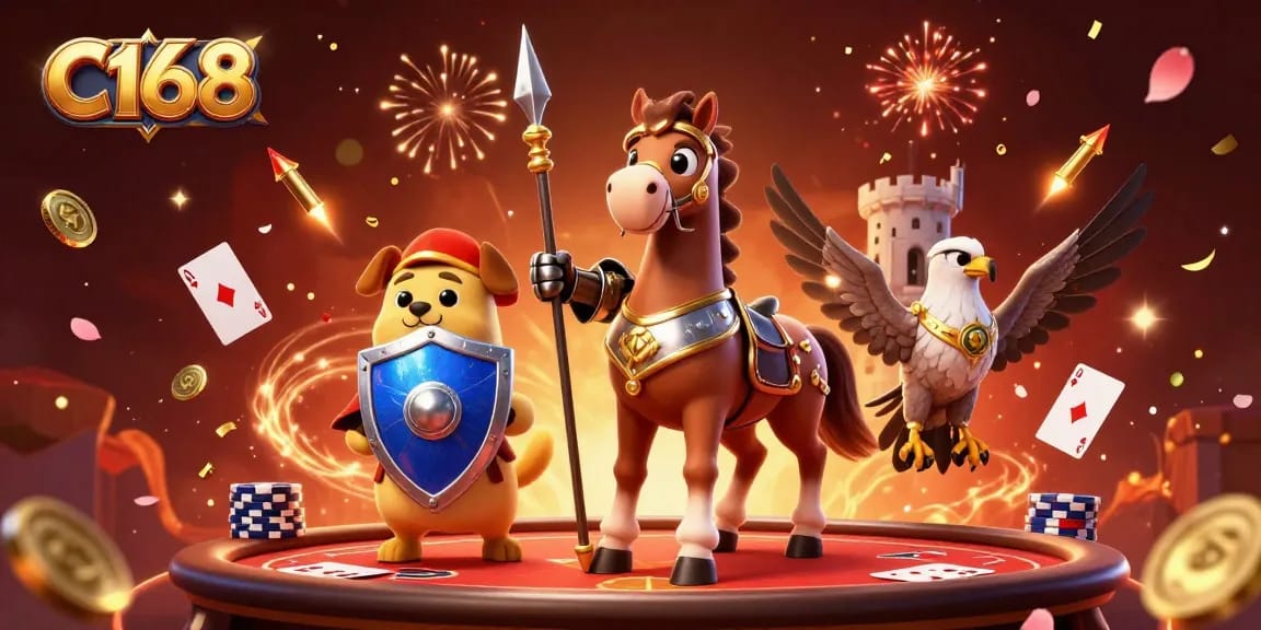 Experience winning strategies at C168 with vibrant gaming scenes packed with excitement and action.