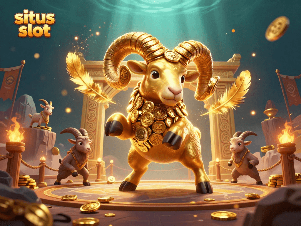 Pemain memutar slot gacor di situs slot dengan simbol keberuntungan dan petunjuk permainan yang menarik.
