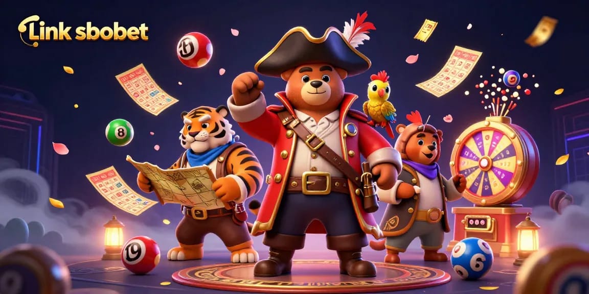 Engage in thrilling betting action with link sbobet featuring cheerful gaming characters and vibrant games.
