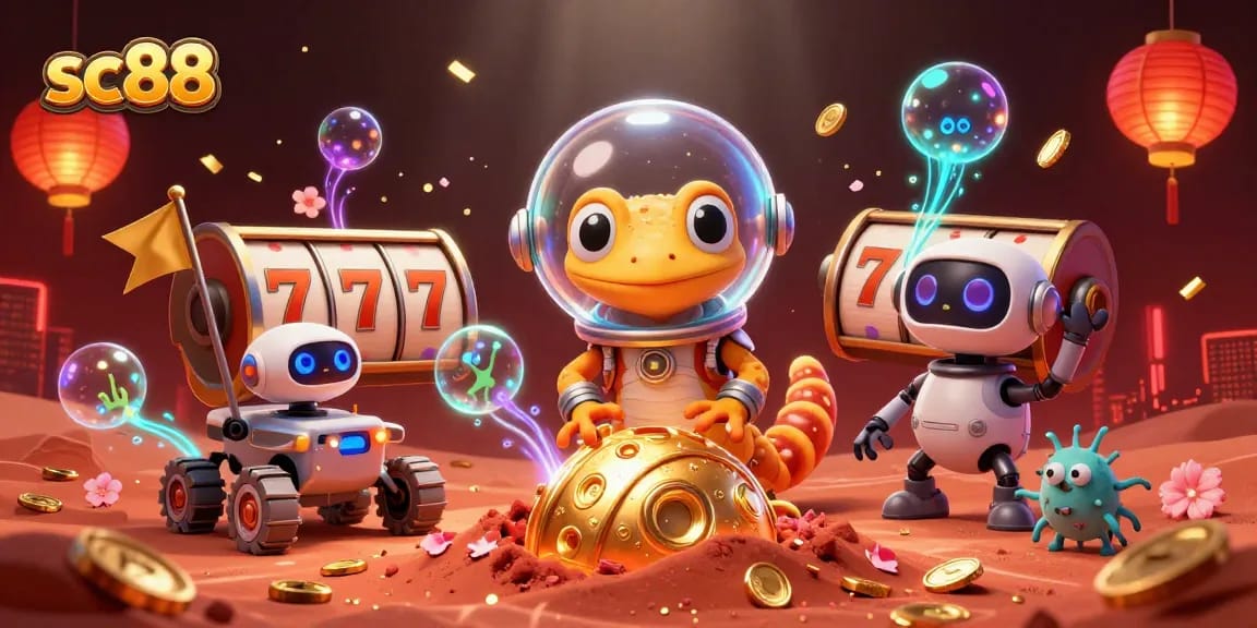 Engage in thrilling gameplay at sc88 with action-packed slot reels and animated casino elements.