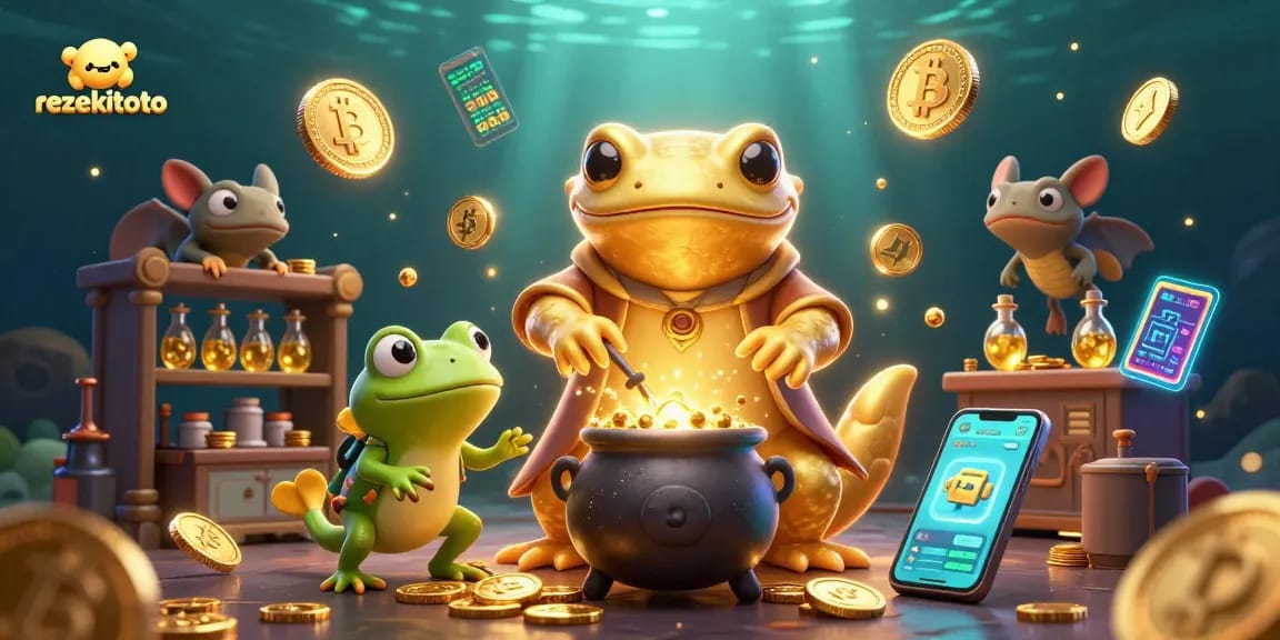 Win big with rezekitoto in an exciting lottery game filled with vibrant characters and gold!