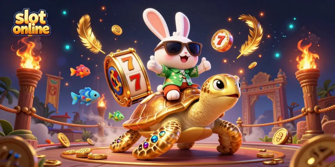 Spin and win with slot online while enjoying colorful characters and exciting gaming elements in the illustration.