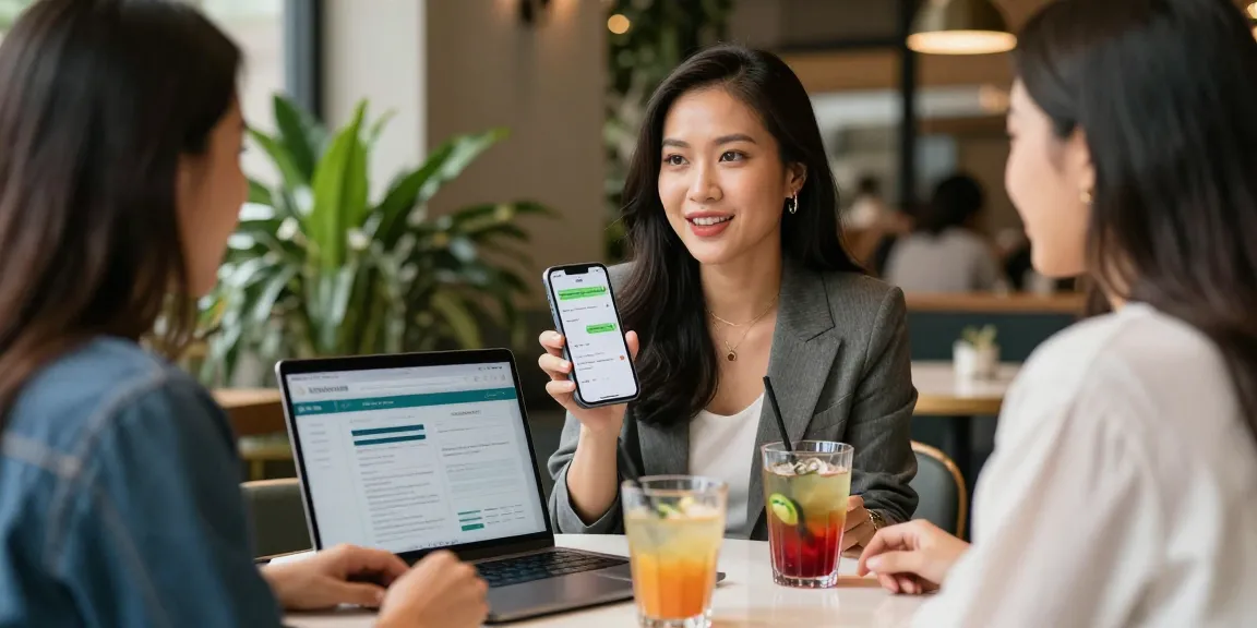 Đàm thoại về gái gọi trong quán cà phê hiện đại, hai người phụ nữ trẻ trong trang phục thời thượng.