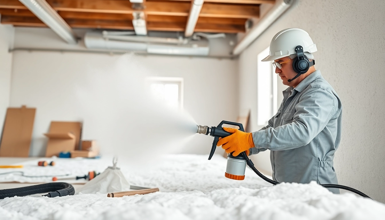Engaging spray foam removal advice depicted through a technician in action, clear workspace, and professional lighting.