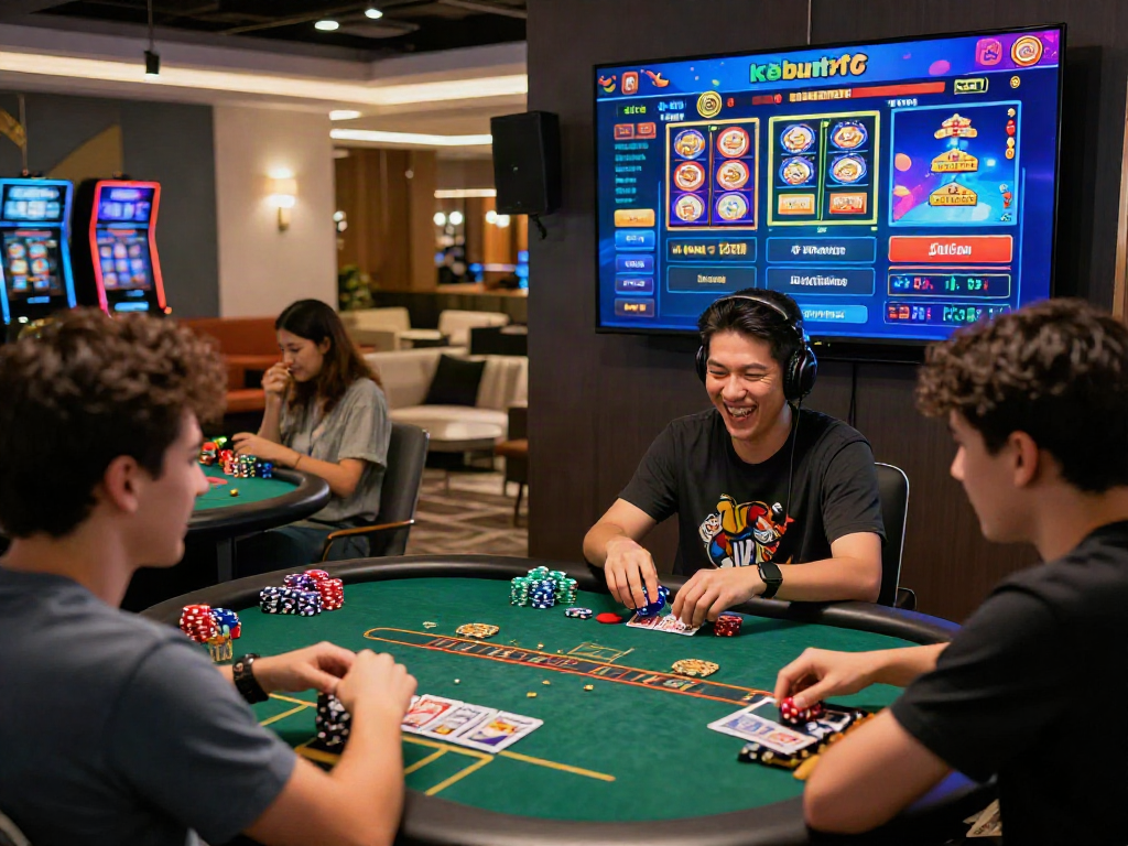 Engaging kebuntoto online gambling scene with players enjoying vibrant gaming options.