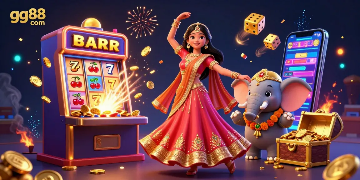 Experience the excitement of gg88 com with a vibrant 3D casino illustration featuring dynamic characters and engaging game elements.