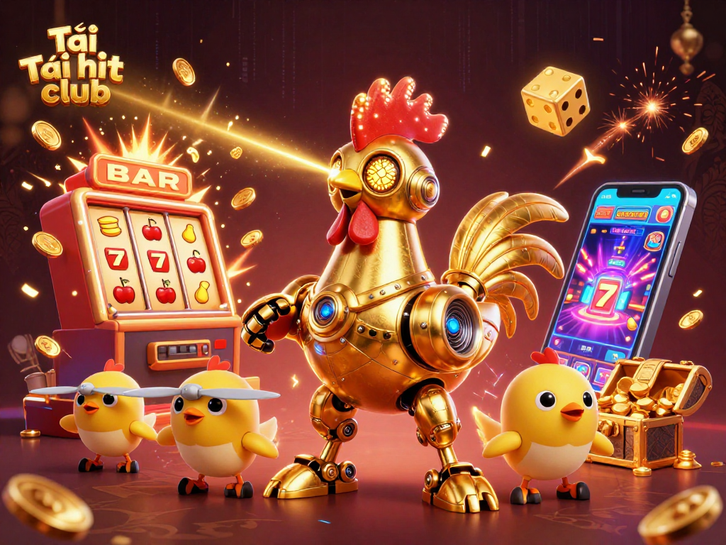 Tải hit club to enjoy dynamic gaming with golden rooster robot and bonus features